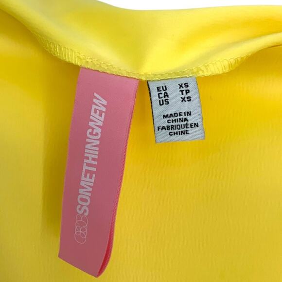 ASOS Something New Gloria High Waist Long Wrap Skirt Yellow Size XS NWOT $112 - Picture 4 of 9